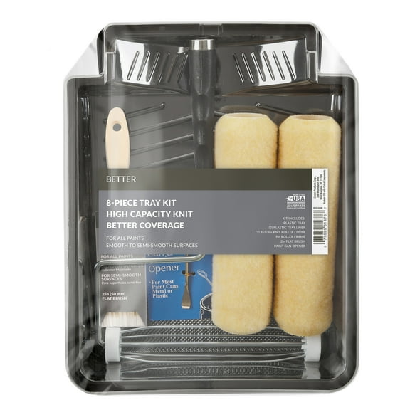 BETTER 8-Piece High Density Knit Paint Tray Kit