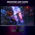 thumbnail image 4 of KOORUI 27" Gaming Monitor, FHD 1080p, 240Hz, FreeSync, HDMI/DP, Frameless, Wall-Mountable, Black, GN02, 4 of 6