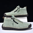 thumbnail image 4 of Dakaela Mens Casual Leather Shoes Ankle Chukka Boots Slip on Loafers Mid top Walking Driving Booties, 4 of 8