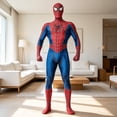 thumbnail image 3 of Spider Superhero Full Body Costume,Spider Role Halloween Costumes Halloween Bodysuit for Party Blue 140, 3 of 5