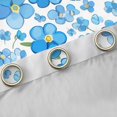 thumbnail image 4 of jejeloiu Cute Flowers Blossom Black Out Curtains,Retro Ink Floral Curtains Pack of 2 (42x63 Each),Watercolor Blue Daisy Bedroom Curtains For Girls Kids,Breathable Home Decor, 4 of 6