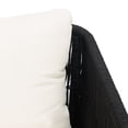 thumbnail image 6 of SAFAVIEH Kerson Outdoor Patio 4 Piece Conversation Set, Black/Beige, 6 of 9