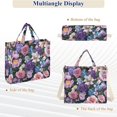 thumbnail image 6 of FORMRS Womens Corduroy Tote Bag Crossbody Shoulder Handbag with Pocket, Pink and Purple Flowers, 6 of 7