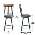 thumbnail image 2 of Steve Silver 3 Pcs Wood Bar Set with 2 Stools and Counter, Black/Chestnut, 2 of 10