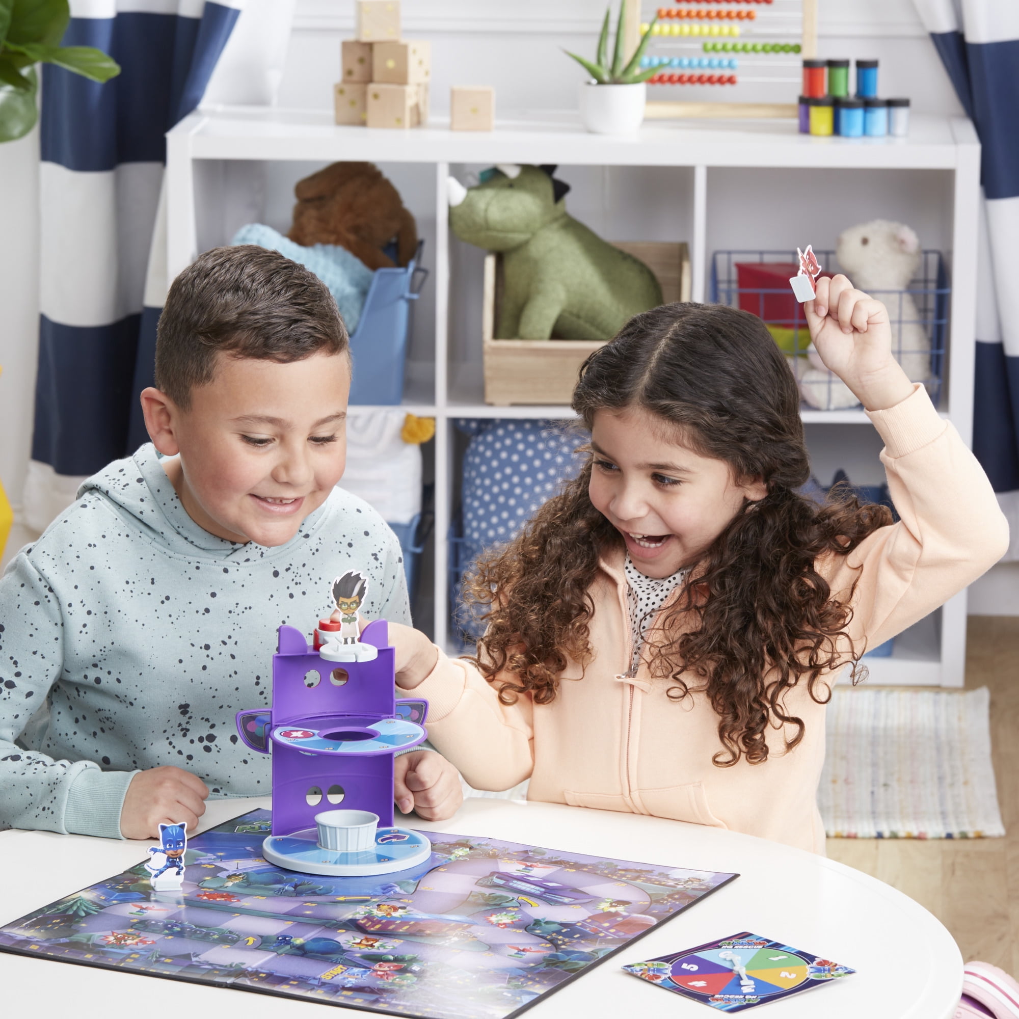 PJ Masks HQ Rescue Kids Board Game, Preschool Board Games, Includes 3D Plastic Tower