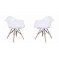 thumbnail image 1 of Heavenly Collection Acrylic Bucket Wood Dining Chair, 1 of 1
