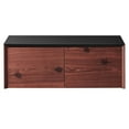 thumbnail image 4 of Wall Mount Storage Display Accent Cabinet, Black Cherry, Melamine Wood , Living Office Kitchen Hospitality Restaurant, Modern Contemporary HB34525, 4 of 9