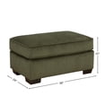 thumbnail image 7 of Roundhill Furniture Marvella Living Room Ottoman with Mosswood Chenille Upholstery, 7 of 7