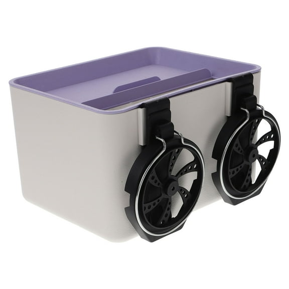 Worgeous Multifunctional Car Tissue Box with Cup Holders for Console Storage Plastic Multi Color