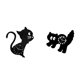 thumbnail image 1 of Reloj de pared de acrílico con diseño de gato de dibujos animados, adorno decorativo moderno, estético, sin , fácil de leer, para sala de estar,, 1 of 8