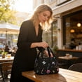 thumbnail image 4 of Bolso tote informal para mujer, ideal para el trabajo, los desplazamientos o para llevar el almuerzo | Bolso de mano ligero de tela con bolsillo frontal con cremallera, 4 of 6