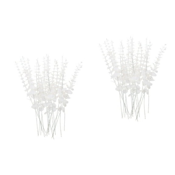 40 Pcs Artificial Plants and Flowers Set, Wedding Centerpiece Decorations with Eucalyptus Leaves, Fake Plants for Vase Display
