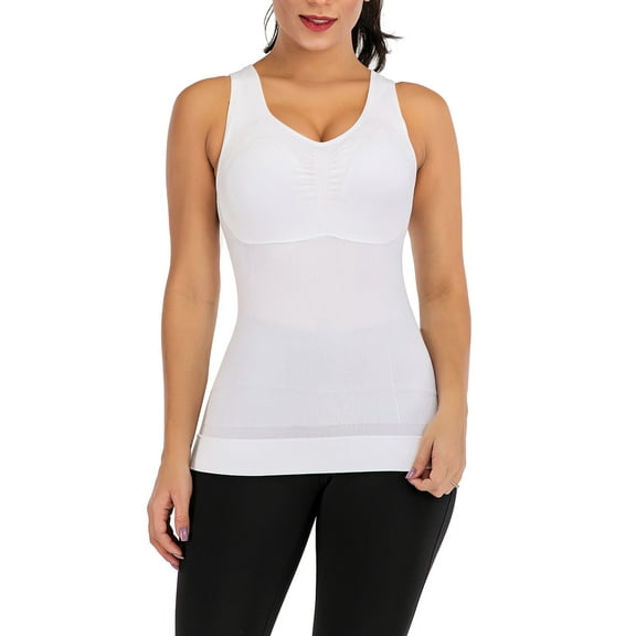 LELINTA Women's Cami TaLELINTA Top Seamless Body Shaper Vest Waist Trainer Shapewear with Removable Pads Tummy Control Shapewear