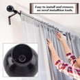 thumbnail image 4 of 2PCS Round Curtain Rod Finials Drapery Pole Ball End Black Replacement Decorative End Head Caps for 1”Home Office Curatins Rod Decor Supports(3.5x2.6inch) DIYDIY, 4 of 7