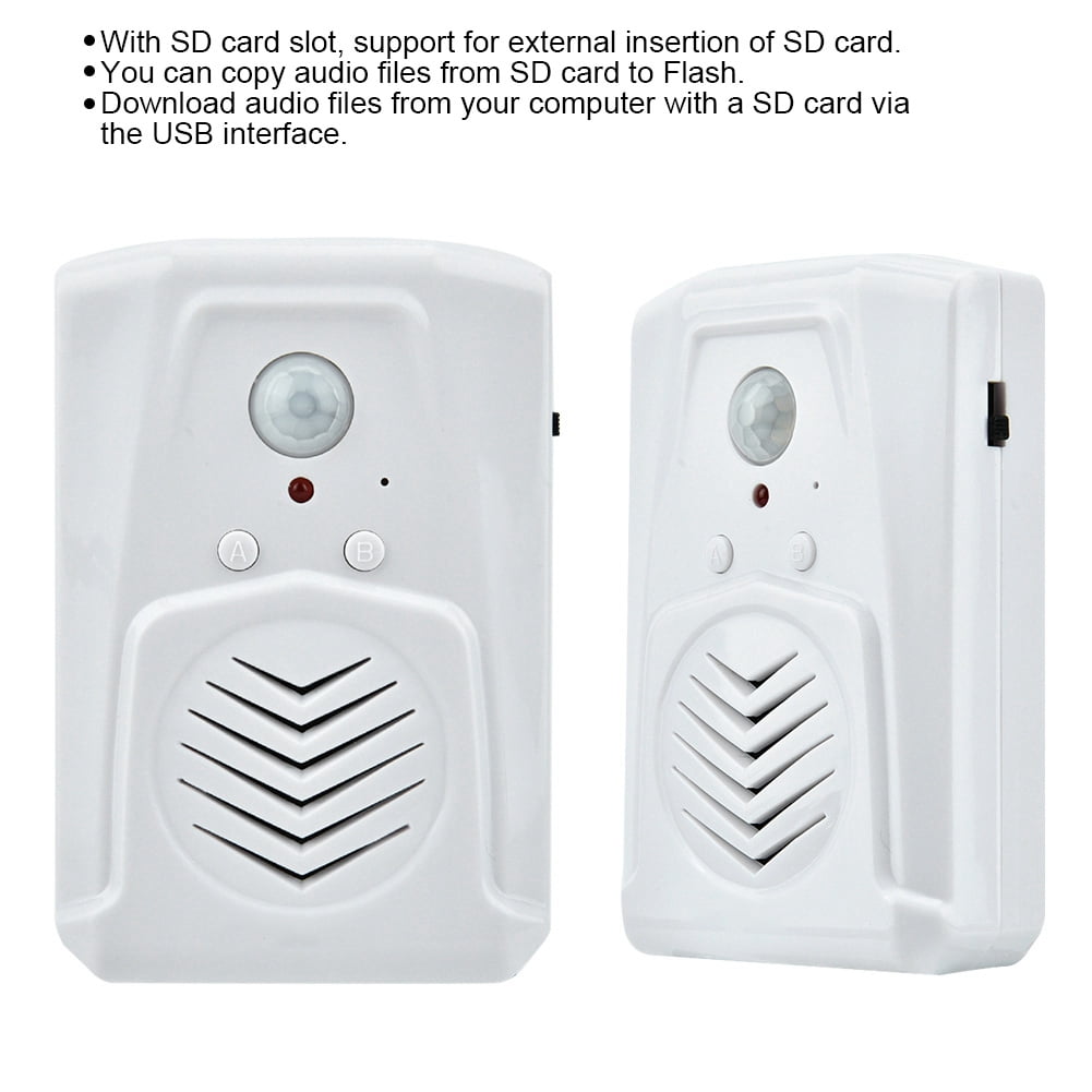 Fdit Sensor ,USB/Battery Powered Motion Sensor Alarm MP3 Audio Player Infrared Induction