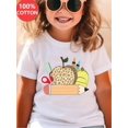thumbnail image 1 of Camiseta escolar para niñas - Conjunto para la vuelta al cole y la fiesta de fin de curso - Camiseta suave para el día a día - Camiseta de algodón lavable a máquina para profesoras y alumnas - Estamp, 1 of 6