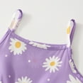 thumbnail image 4 of Fdqin Girls Summer Dress 2-Piece Outfit Set Floral Spaghetti Strap Sundress with Matching Sun Hat Casual A-Line Beach Dress for Girls Purple 4-5 Years, 4 of 8