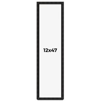 12x47 Shadow Box Black Rustic Barnwood Display Frame | 1.125 Inch Deep | 0.875 Inch Moulding Width