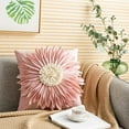 thumbnail image 5 of Sunflower Handmade Throw Pillow Covers Floral Pillowcases Decorative Pillow Shams Home Couch Bed Living Room Decor 18x18 Inch, 5 of 5