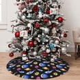thumbnail image 5 of Rateoe Whales In Space Print Christmas Tree Skirt 36" for Xmas Holiday New Year Party Circle Tree Mat Ornaments Decoration, 5 of 7