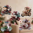 thumbnail image 4 of Christmas Ornaments, Acrylic Dog on Motorcycle Flat Pendant 2D Hanging Decoration with Christmas Tree Design for Holiday Party Home Xmas Tree Decor 2025, 4 of 9
