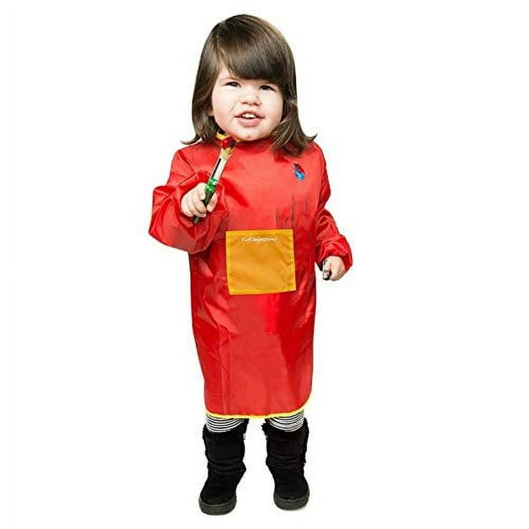 Creative Mark First Impressions Kids Art Smock - BPA Free, Non-Toxic Paint  Apron for Kids 8-12, Long Sleeve Painting Smock for Crafts, Glue & Messy