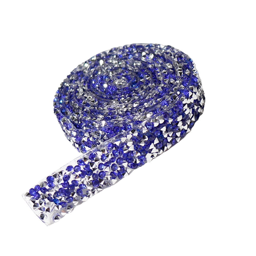 Syntego 40 x Self Adhesive Royal Blue Round Diamante Rhinestones Acrylic Crystals Stick on Gems Card Making Embellishments for Crafts