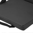 thumbnail image 2 of Chaise d'extérieur pliable avec dossier et coussin en éponge souple, idéale pour le stade et la plage, noire, 2 of 4