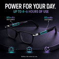 thumbnail image 3 of Genxenon Bluetooth AI Glasses,No-Subscription AI Translation,Free App Powered By ChatGPT,Real-Time Translation,AI Voice Assistant,Photochromic Sunglasses,Black Rectangle for Women, 3 of 9