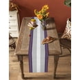 thumbnail image 5 of Boanket Purple Grey Stripe Table Runner - 72 Inch Long, Kitchen Dining Table Runner Dresser Scarves, Modern Art Horizontal Striped Farmhouse Decor for Coffee Tables Wedding Party Banquet, 5 of 8