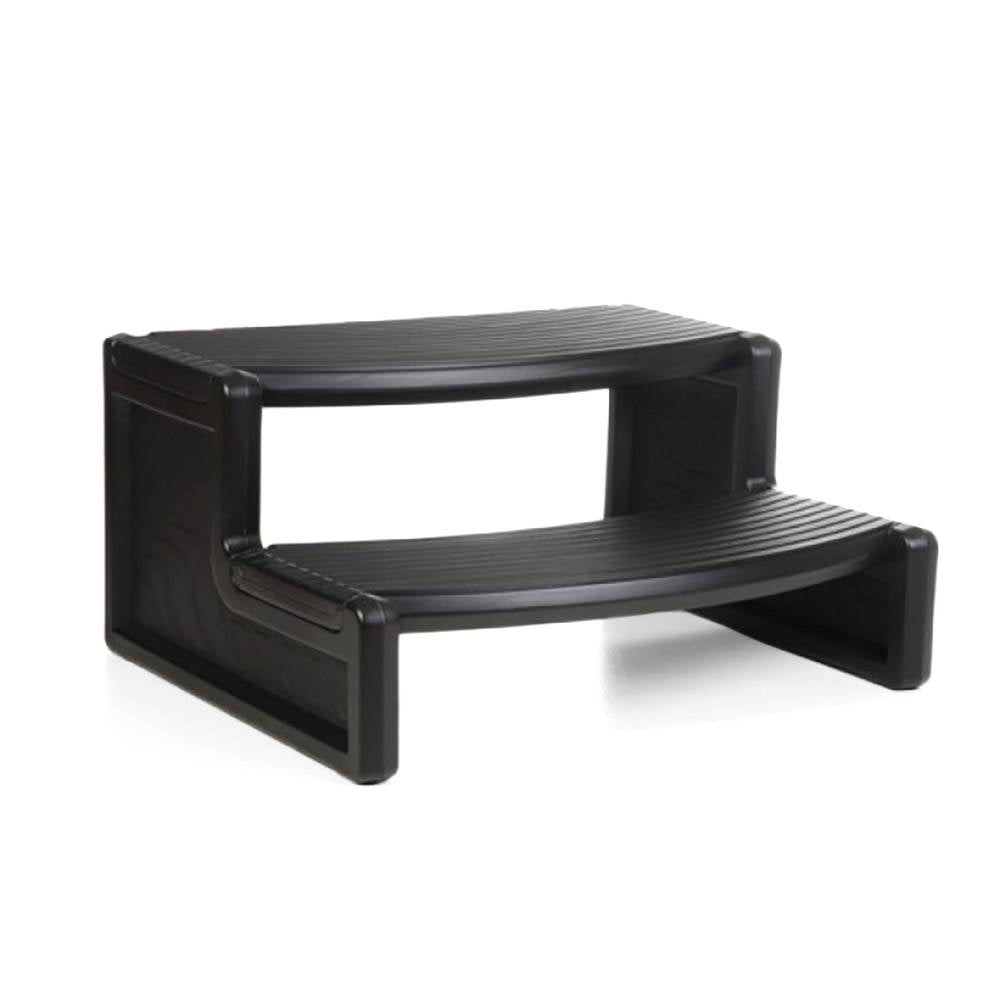 Confer Plastics Handi-Step Hot Tub Stairs for Straight & Curved Spas, Black