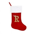 thumbnail image 2 of 20 Inches Initial Monogram Embroidered Christmas Stocking Red Velvet with White Super Soft Plush Cuffs Christmas Decorations Stocking, 2 of 8