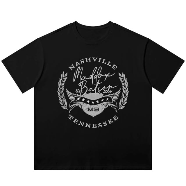 Maddox Batson Playera Lavada Algodón Unisex Manga Corta Estilo Urbano