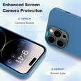 thumbnail image 4 of Liquid Silicone Case for iPhone 14 Pro Case, Full Body Protective Cover, Shockproof, Slim Phone Case, Anti-Scratch, Blue, 4 of 8