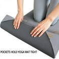 thumbnail image 3 of Blue Boho Bohemia Rainbow Hearts Pattern Hot Yoga Mat Towel Non Slip for Hot Yoga - Quick-Drying Yoga Mat Cover with 4 Corner Pockets with Travel Bag - Hot Yoga Towel Non Slip 70"x26", 3 of 6