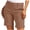 #2_Brown, variant on Clearance Womens Summer Bermuda Golf Shorts Quick Dry Active Shorts With Pockets Elastic High Waist Short Pant Baggy Relaxed Fit Lounge Breathable Sweat-Pant Trends 2025