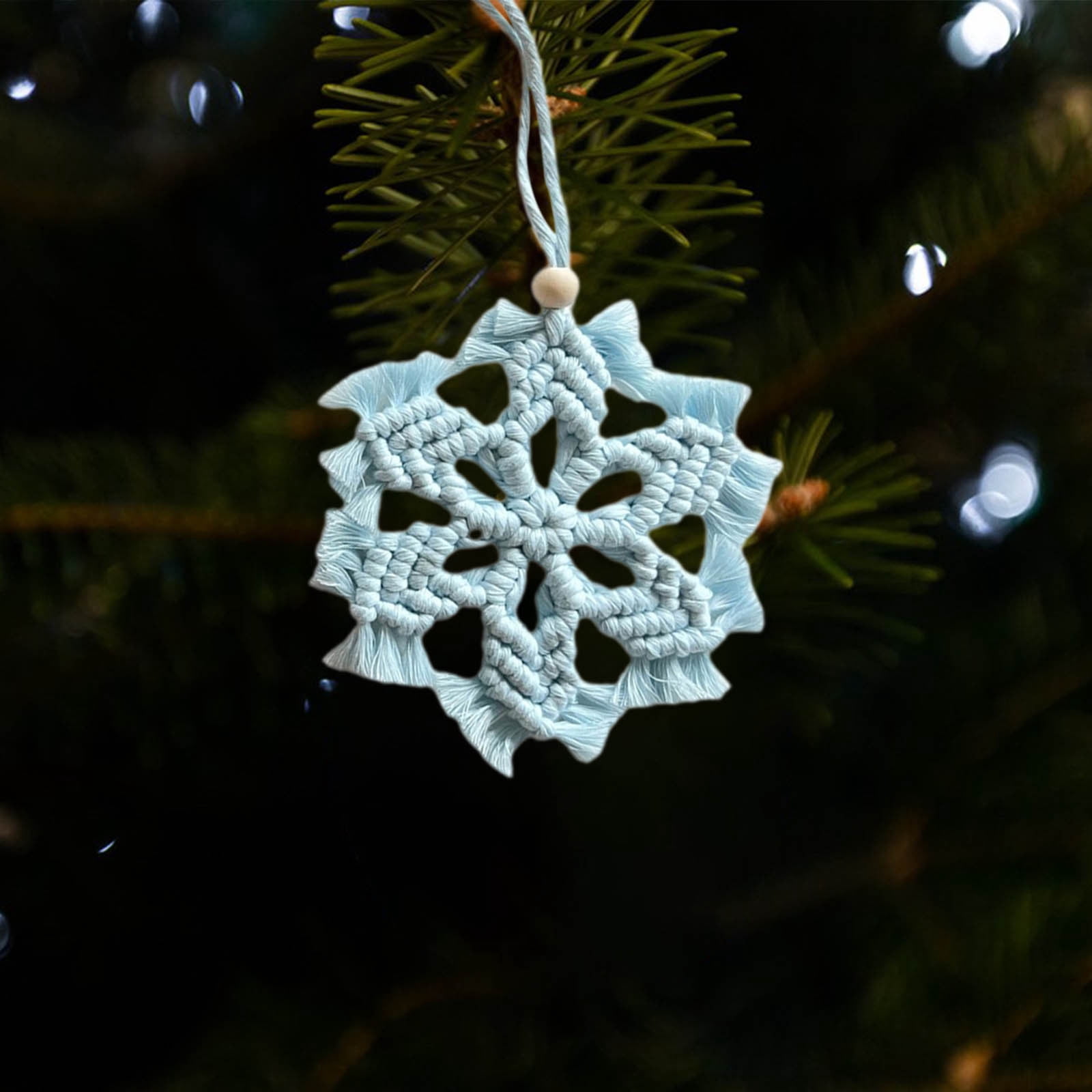Juego De 12 Adornos De Copos De Nieve De Cristal Transparente