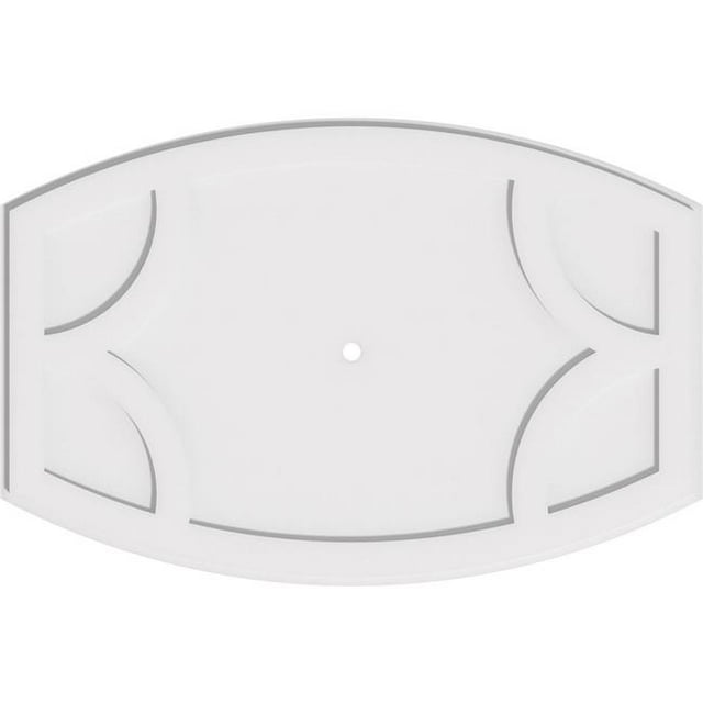 Ekena Millwork CMP38X25KY-01000 1 in. ID x 20.5 in. Rectangle Kailey Architectural Grade PVC Contemporary Ceiling Medallion