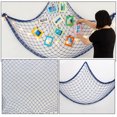thumbnail image 4 of BESTYASH Nautical Fish Net Wall Hanging Sky Blue for Rustic Beach House and Coastal Room Decor, 4 of 6