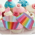 thumbnail image 1 of 100Pcs Rainbow Color Cupcake Liner Cupcake Paper Baking Cup Muffin Cases Cake Molds Pastry Cup Decorating Tools, 1 of 6