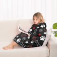 thumbnail image 4 of Paw Prints and Bones Blanket Hoodies for Kids 6-13YR Oversize Wearable Blanket Hoodies for Boys Girls Teens, 4 of 7