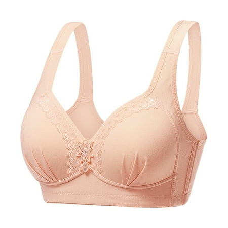 

Pxiakgy intimates for women Women Plus Szie Daily Every Day Push Up Breathable Underwear Bra Bralettes Khaki + 40