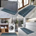 thumbnail image 2 of Blue Geometric Striped Pattern Kitchen Rug Mat,Kitchen Runner Rugs Non Skid Washable,Decorative Kitchen Floor Mats for Kitchen,Sink,Laundry,17"X47", 2 of 5