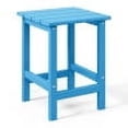 thumbnail image 3 of WestinTrends Outdoor Side Table, All Weather Poly Lumber Adirondack Small Patio Table Square End Table for Pool Balcony Deck Porch Lawn Backyard, Pacific Blue, 3 of 13