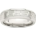 thumbnail image 1 of Sterling Silver Ss 6mm Brushed Fancy Band Size 7.5 Made In United States qwb110b-7.5, 1 of 6