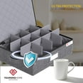 thumbnail image 4 of Caja de almacenamiento YearningHome con carcasa rígida, paquete de 2, color gris, 4 of 6