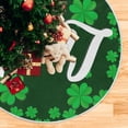 thumbnail image 5 of Coolnut St. Patrick's Day Clover Christmas Tree Skirt Tree Skirt for Holiday Party Home Christmas Day Ornaments48", 5 of 6