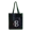 Black-Letter-b(1 Piece), variant on Black Monogram Letter A-Z Canvas Tote Bag With Zipper Pocket