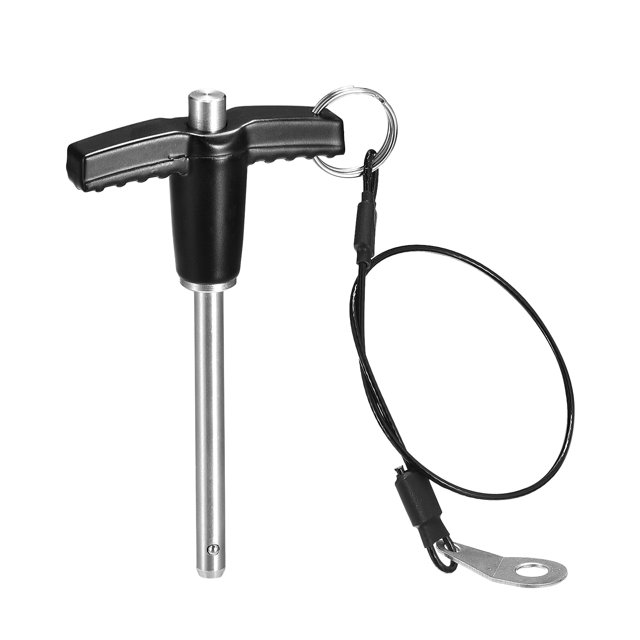 Unique Bargains T Handle Lock Pins, 15/64' Pin Dia. 1-31/32' Usage Length Stainless Steel Push-Button Quick Release Pin