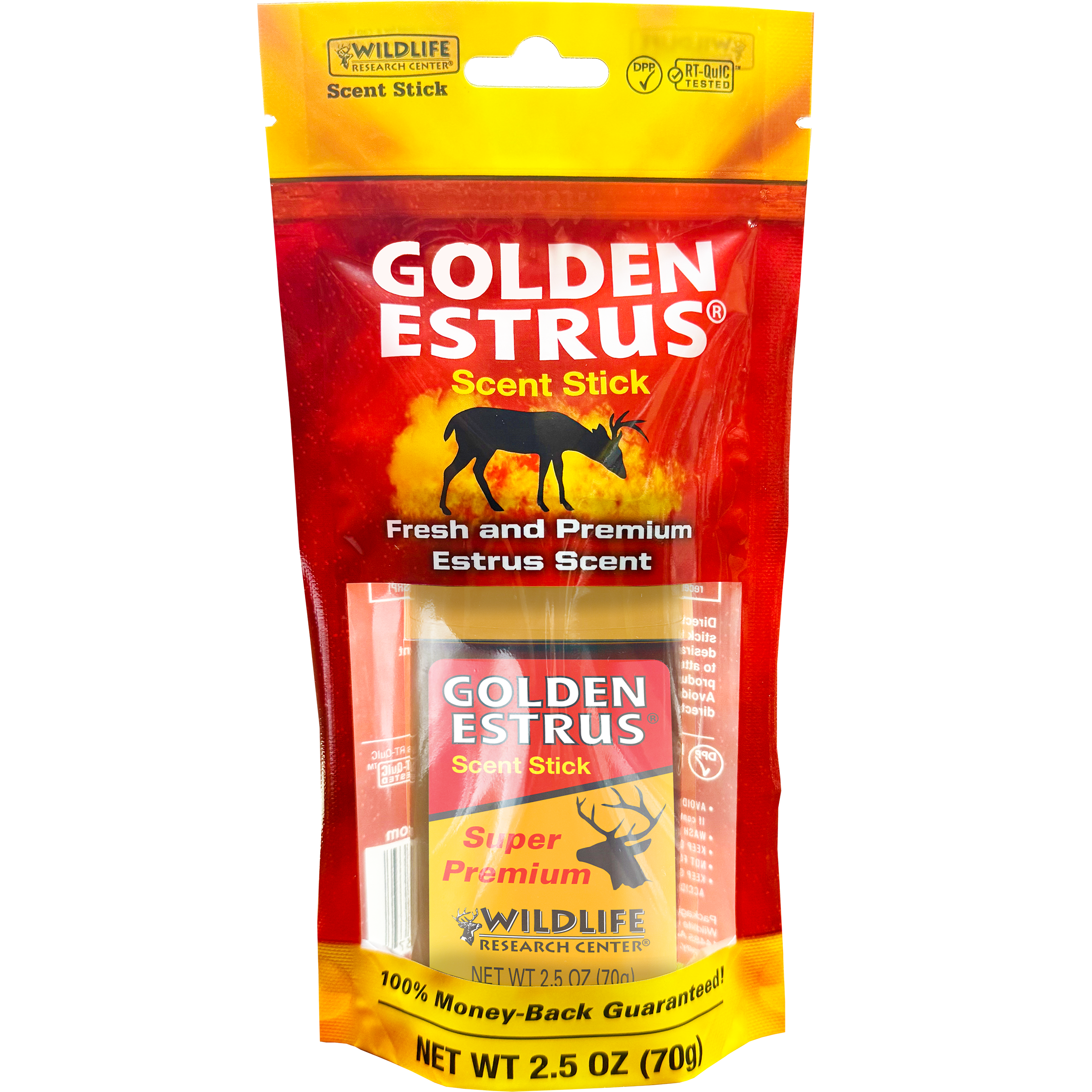 Wildlife Research Center Golden Estrus Scent Stick 2.5 oz Fresh and Premium Doe Estrus Scent